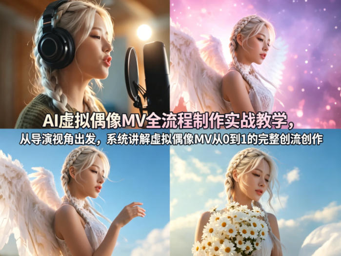 AI虚拟偶像MV全流程制作实战教学,从导演视角出发,系统讲解虚拟偶像MV从0到1的完整创作流程-网赚副业网