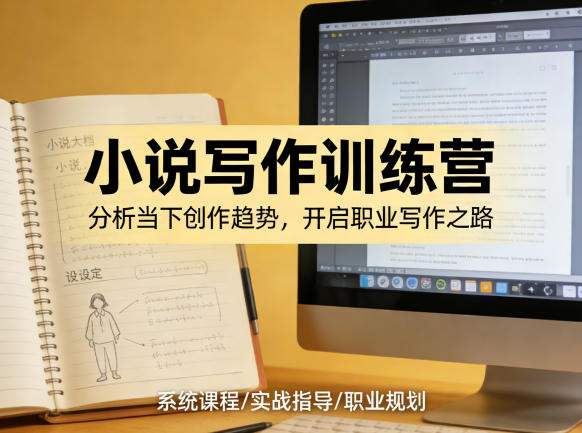 小说加写作训练营，带你分析如何在当下脱颖而出，开启你的职业创作之路-网赚副业网