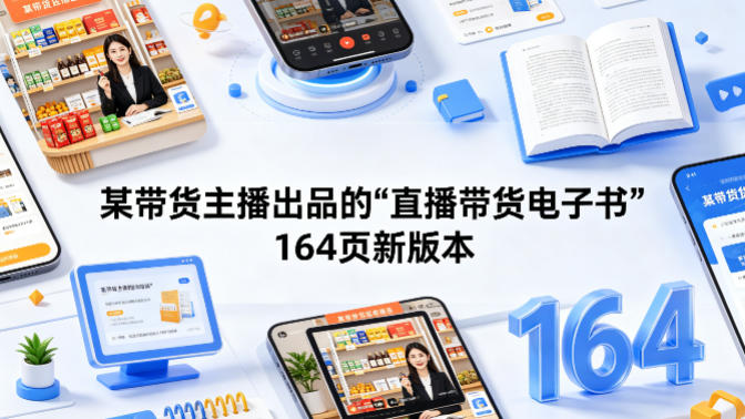 某带货主播出品的《直播带货电子书》164页新版本-网赚副业网