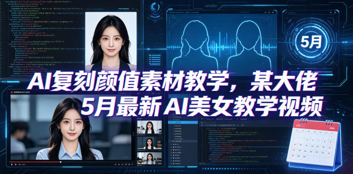 AI复刻颜值素材教学,某大佬5月最新AI美女教学视频,内含4月好物复刻教学-网赚副业网