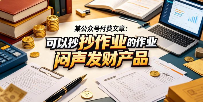 某公众号付费文章：可以抄作业的闷声发财产品-网赚副业网