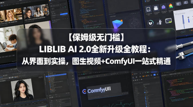 【保姆级无门槛】LIBLIB AI 2.0全新升级全教程:从界面到实操,图生视频+ComfyUI一站式精通-网赚副业网