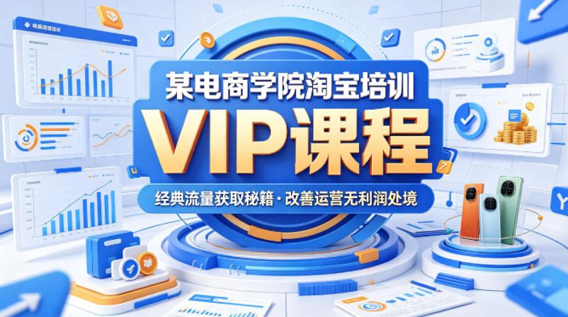 某电商学院淘宝培训VIP课程,各种经典有用的流量获取秘籍,改善运营产品没利润的处境(2026年5月)-网赚副业网