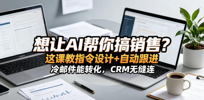 想让AI帮你搞销售?这课教指令设计+自动跟进,冷邮件能转化,CRM无缝连!【原创双语字幕】-网赚副业网