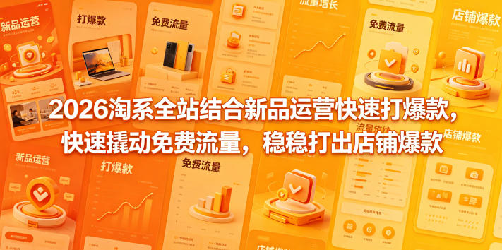 2026淘系全站结合新品运营快速打爆款,快速撬动免费流量,稳稳打出店铺爆款(更新5月12日)-网赚副业网