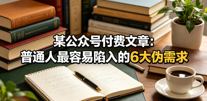某公众号付费文章:普通人最容易陷入的6大伪需求-网赚副业网