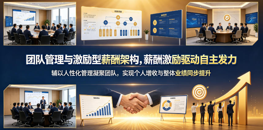 团队管理与激励型薪酬架构,薪酬激励驱动自主发力,辅以人性化管理凝聚团队,实现个人增收与整体业绩同步提升-网赚副业网