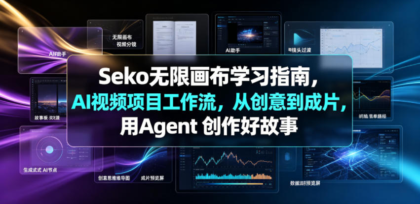 Seko无限画布学习指南,AI视频项目工作流,从创意到成片,用Agent 创作好故事-网赚副业网
