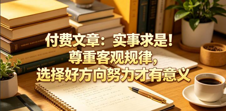 付费文章:实事求是!尊重客观规律,选择好方向努力才有意义-网赚副业网