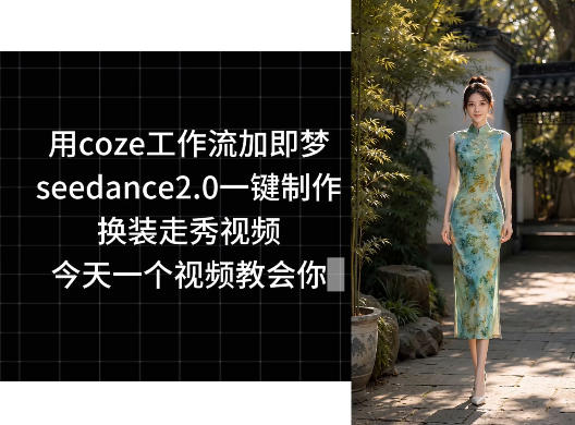 用coze工作流加即梦seedance2.0一键制作换装走秀视频,今天一个视频教会你-网赚副业网