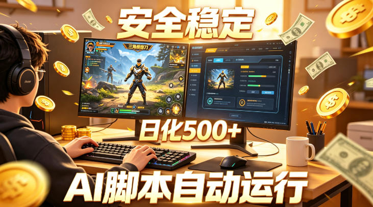三角洲全自动挂G项目,AI脚本躺賺,日化500+,无需手动操作【揭秘】-网赚副业网