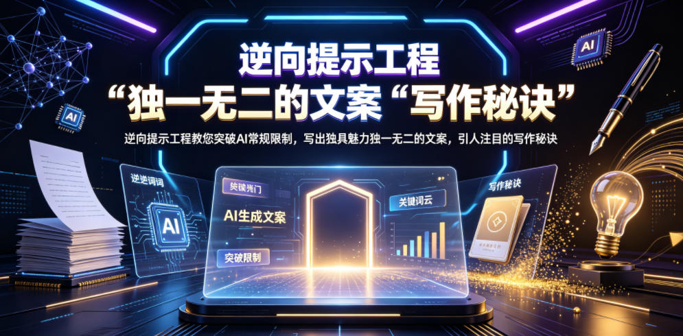 逆向提示工程教您突破AI常规限制,写出独具魅力独一无二的文案,引人注目的写作秘诀【原创双语字幕】-网赚副业网