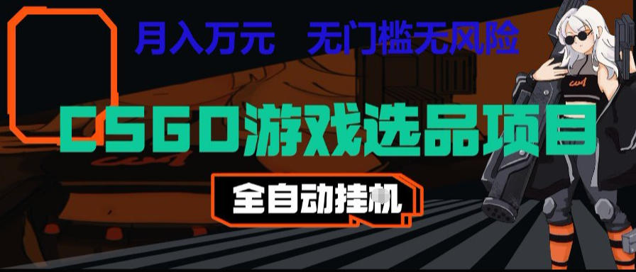 CSGO游戏自动扫货项目,全自动运行,月入1W,无风险,长期稳定可以做【揭秘】-网赚副业网