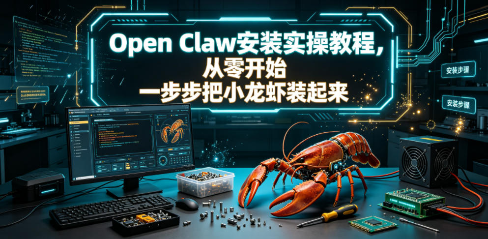 Open Claw安装实操教程,从零开始一步步一步步把小龙虾装起来-网赚副业网