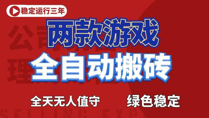 海外游戏全自动搬砖,日入1k+,全天无人值守,绿色稳定!【揭秘】-网赚副业网