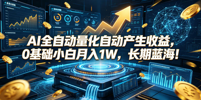 AI全自动量化自动产生收益,0基础小白月入1W,长期蓝海!【揭秘】-网赚副业网