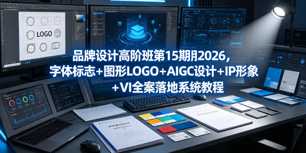 品牌设计高阶班第15期2026,字体标志+图形LOGO+AIGC设计+IP形象+VI全案落地系统教程-网赚副业网