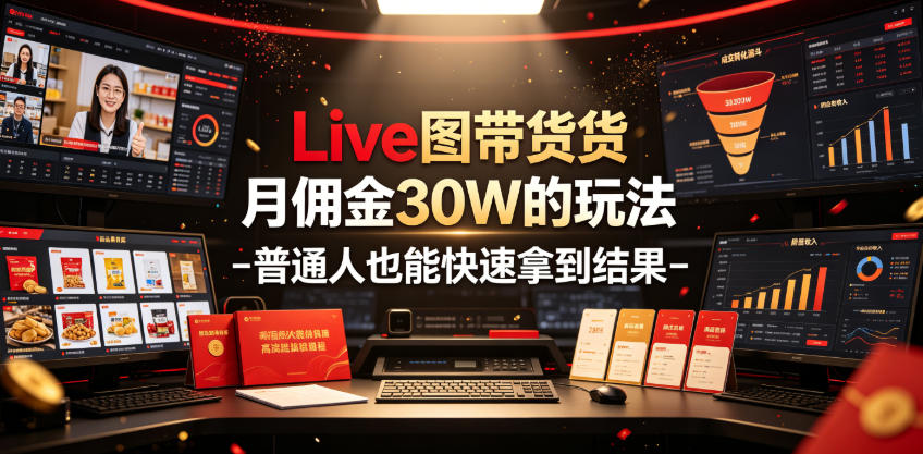 Live图带货月佣金30W的玩法-普通人也能快速拿到结果-网赚副业网