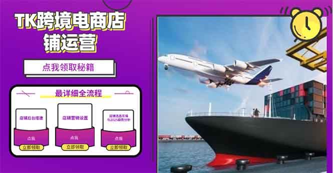 (13951期)2025TK跨境电商选品趋势0到1店铺搭建最全实操讲解,轻松在家把货卖出国-网赚副业网