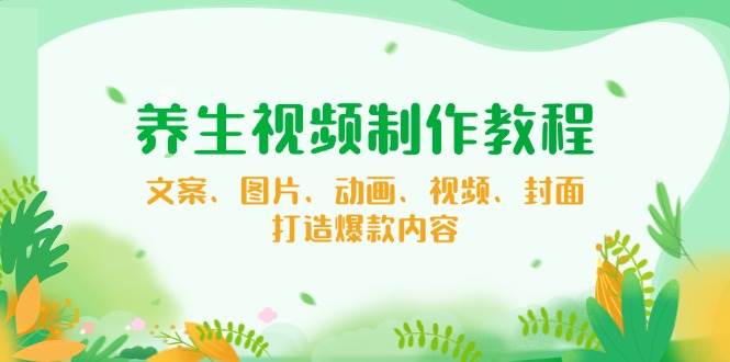 （14163期）养生视频制作教程，文案、图片、动画、视频、封面，打造爆款内容-网赚副业网