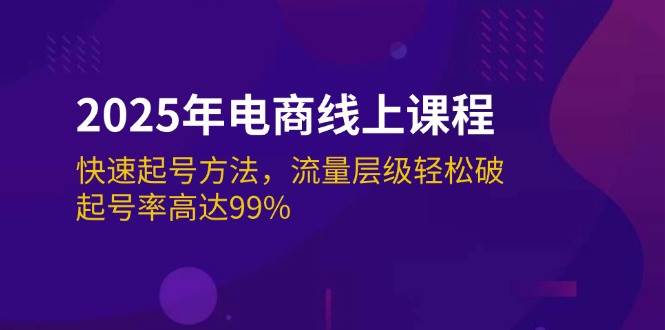 (14329期)2025年电商线上课程:快速起号方法,流量层级轻松破,起号率高达99%-网赚副业网