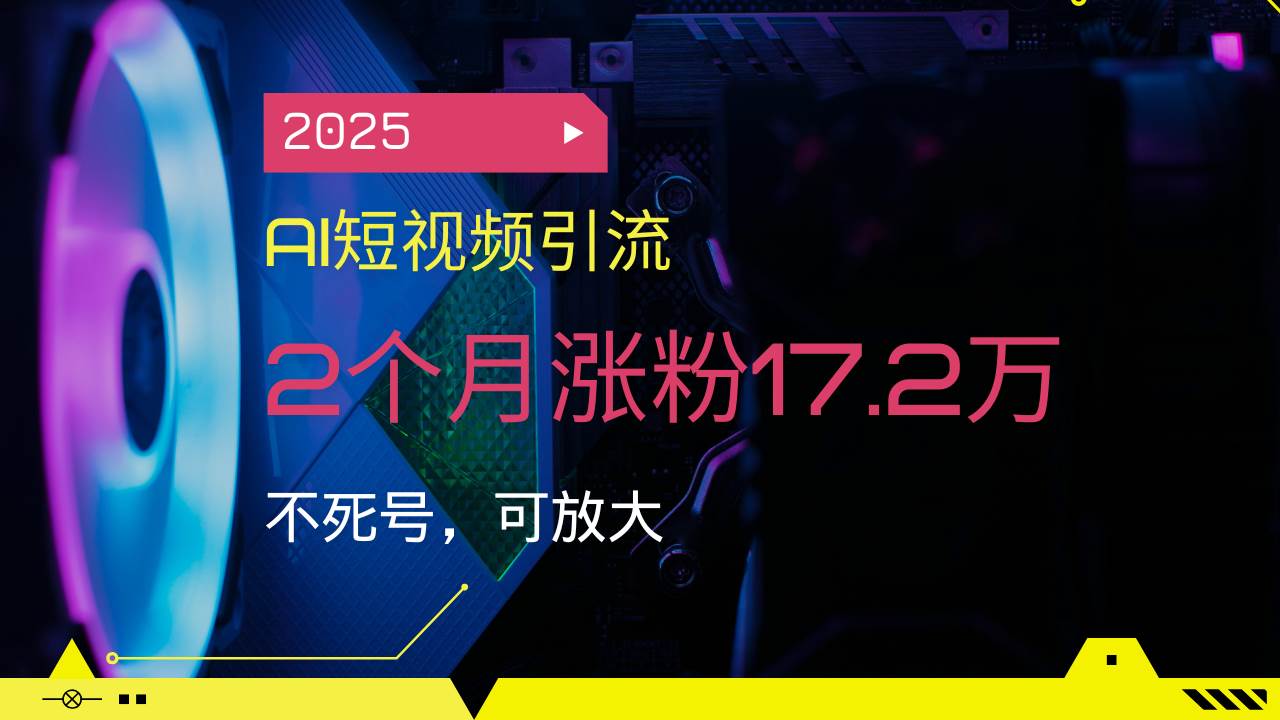 (14213期)2025AI短视频引流,2个月涨粉17.2万,不死号,可放大-网赚副业网