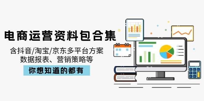 （14183期）电商运营资料包合集，含抖音/淘宝/京东多平台方案，数据报表、营销策略等-网赚副业网