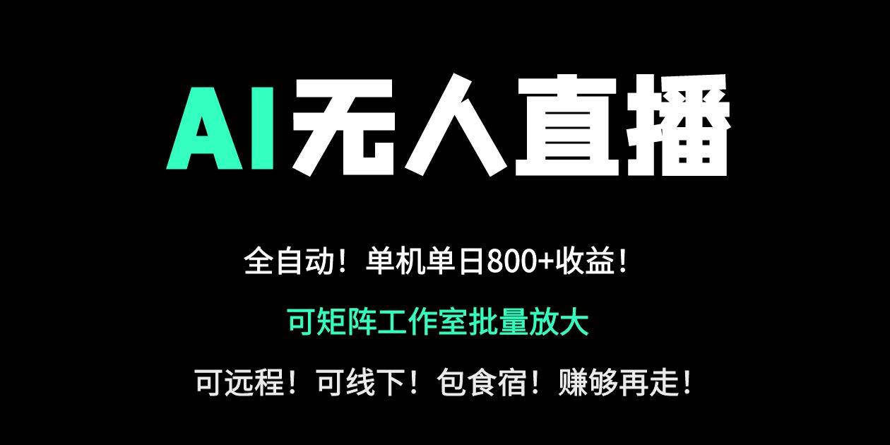 (14179期)24小时自动带货!AI无人直播副业日赚800+,轻资产创业首选-网赚副业网