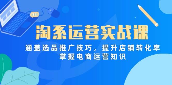 (14427期)淘系运营实战课,涵盖选品推广技巧,提升店铺转化率,掌握电商运营知识-网赚副业网