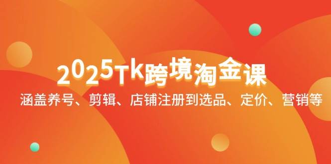 (14638期)2025Tk跨境淘金课:涵盖养号、剪辑、店铺注册到选品、定价、营销等-网赚副业网