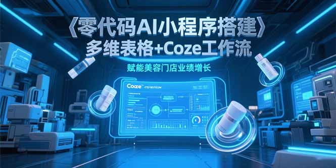 (15239期)零代码AI小程序搭建,多维表格+Coze工作流,赋能美容门店业绩增长-网赚副业网