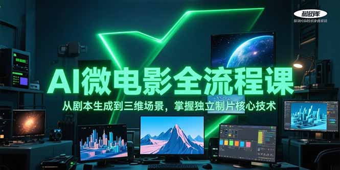 (15195期)AI微电影全流程课,从剧本生成到三维场景,掌握独立制片核心技术-网赚副业网