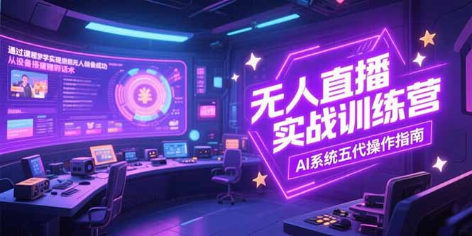 (15315期)无人直播实操训练营,从设备搭建到话术,AI系统五代操作指南(7月更新)-网赚副业网