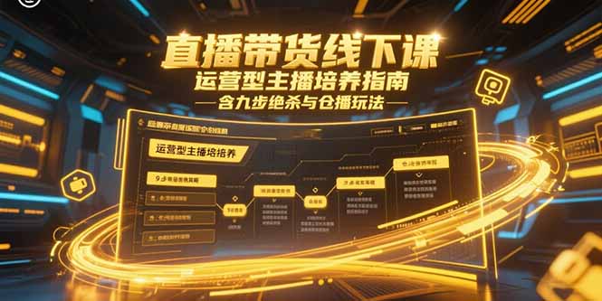 （15281期）直播带货线下课，运营型主播培养指南，含九步绝杀与仓播玩法-网赚副业网
