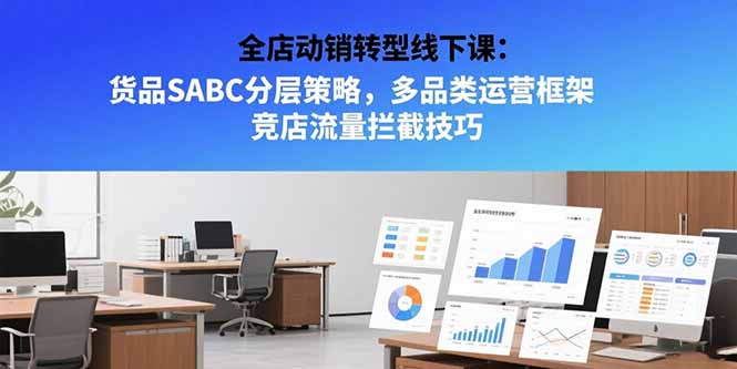(15419期)全店动销转型线下课:货品SABC分层策略,多品类运营框架 竞店流量拦截技巧-网赚副业网