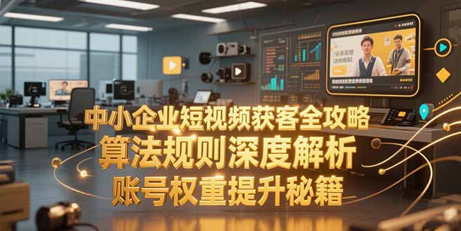 (15326期)中小企业短视频获客全攻略,算法规则深度解析,账号权重提升秘籍-网赚副业网