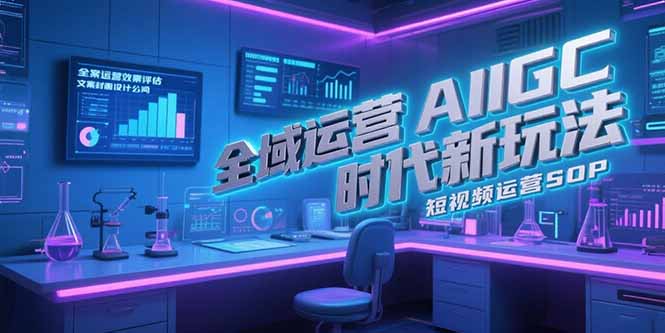 (15327期)全域运营AIGC时代新玩法,文案封面设计公式,短视频运营SOP-网赚副业网