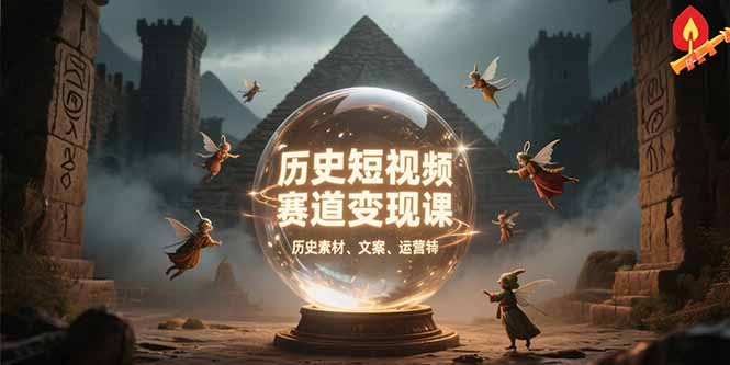 (15386期)历史短视频赛道变现课,百集素材库应用,文案剪辑技巧,账号运营全案-网赚副业网