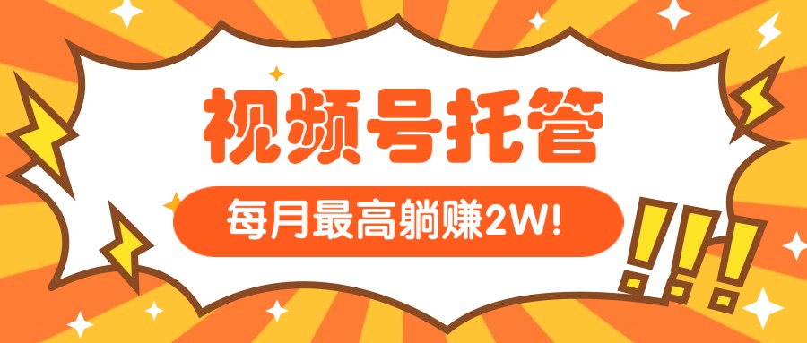(15331期)【视频号托管 】我提供视频,你每天5分钟复制发布,最高月入1W-网赚副业网