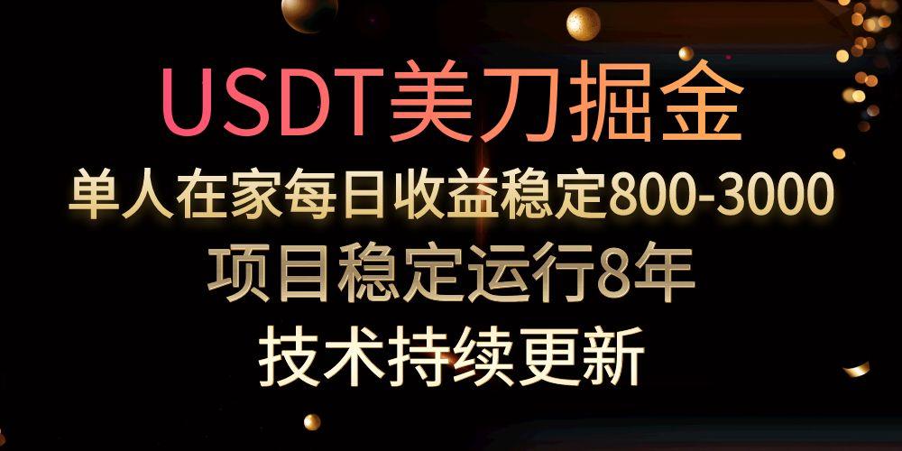(15527期)USDT美刀掘金,单人每日收益800-3000,稳定运行8年-网赚副业网