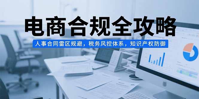 (15377期)电商合规全攻略,人事合同雷区规避,税务风控体系,知识产权防御-网赚副业网