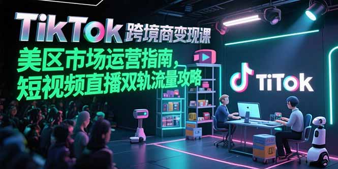 （15344期）TikTok跨境电商变现课，美区市场运营指南，短视频直播双轨流量攻略-网赚副业网