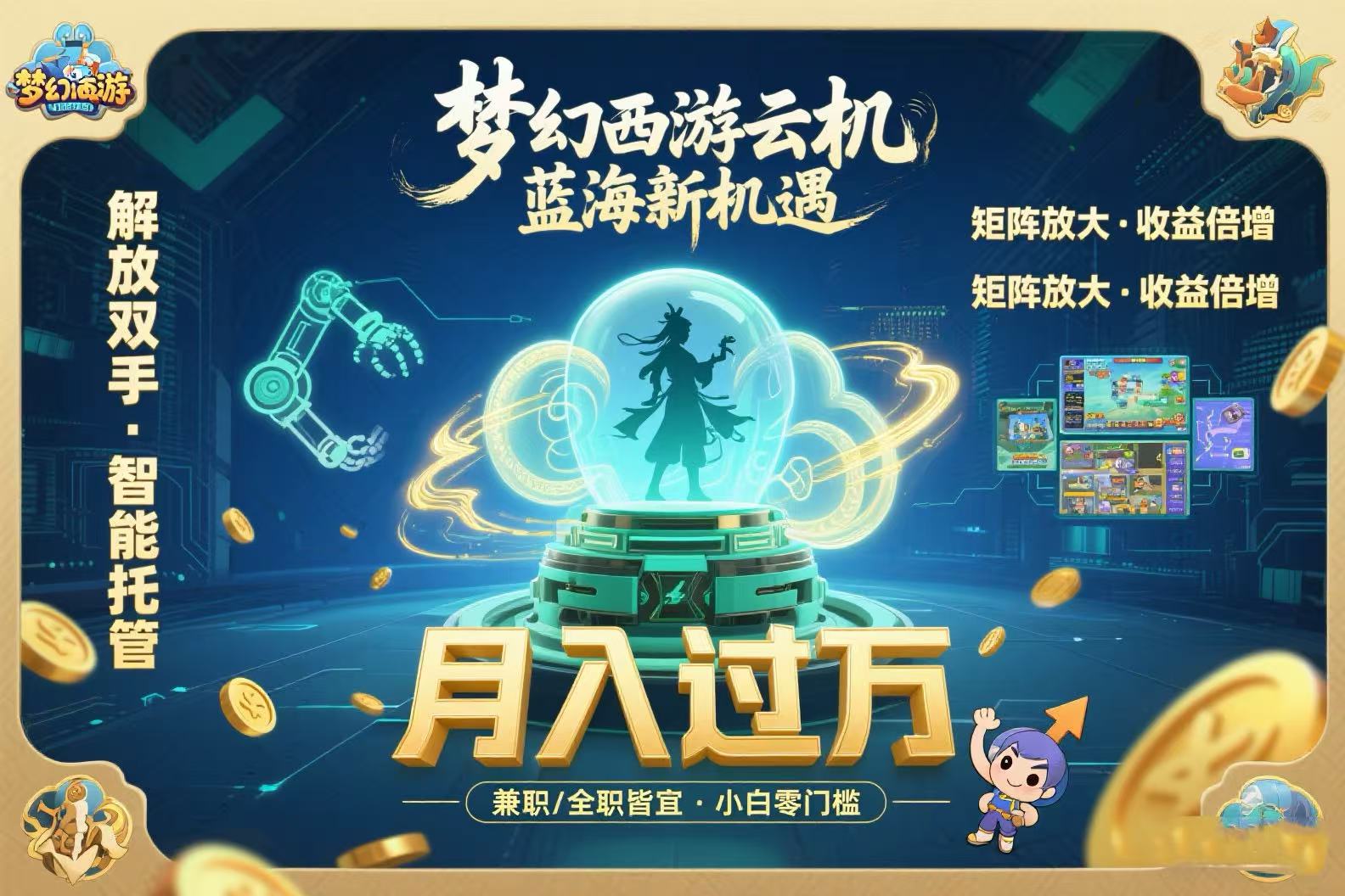 (15544期)梦幻西游云机最新蓝海玩法 解放双手可矩阵放大 轻松月入过万 小白也可...-网赚副业网