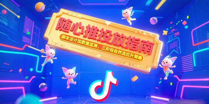 (15291期)随心推投放指南,脚本设计加数据监测,三阶段自然流拉升策略-网赚副业网
