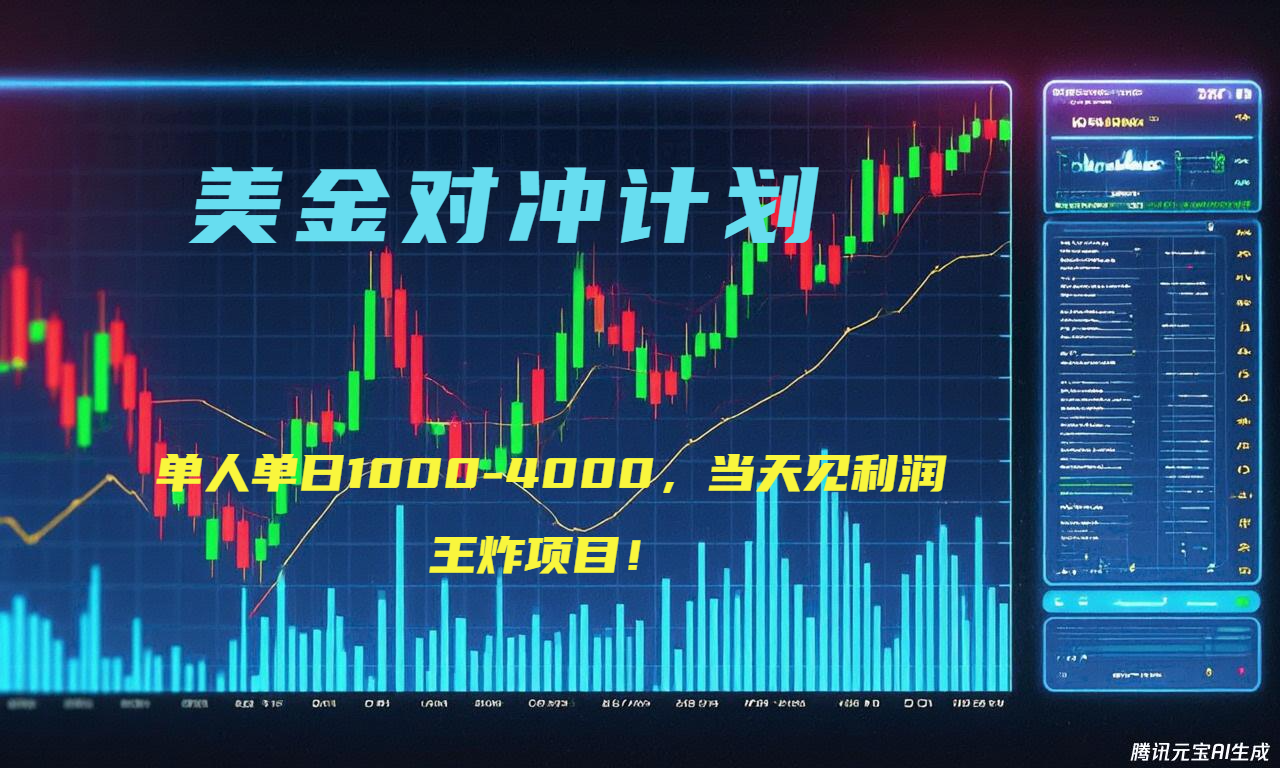 (15333期)2025年最暴力项目“美金先登计划”最新最强对冲战法,每日实际收益1K-4K-网赚副业网