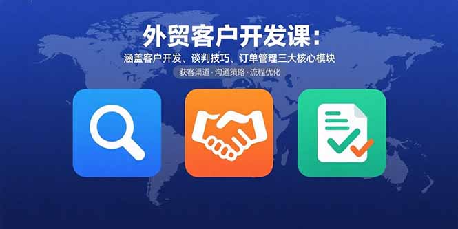 (15793期)外贸客户开发课:涵盖客户开发、谈判技巧、订单管理三大核心模块-网赚副业网
