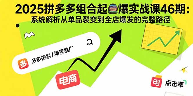 (15816期)2025拼多多组合起爆实战课46期:系统解析从单品裂变到全店爆发的完整路径-网赚副业网