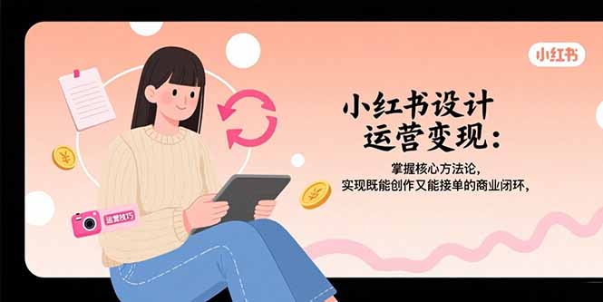 (15636期)小红书设计运营变现:掌握核心方法论,实现既能创作又能接单的商业闭环-网赚副业网