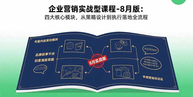 (15823期)企业营销实战型课程-8月版:四大核心模块,从策略设计到执行落地全流程-网赚副业网