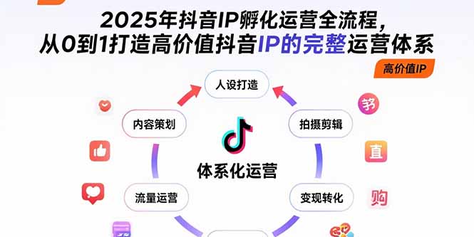 （15610期）2025年抖音IP孵化运营全流程，从0到1打造高价值抖音IP的完整运营体系-网赚副业网